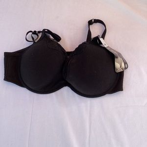 NWT Enchanted Seamless Padded Black Bra 44C Underwire